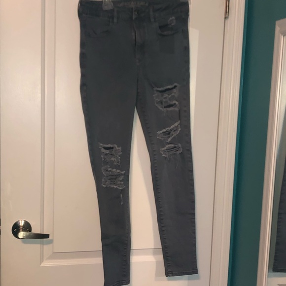 Grey ripped skinny jeans - Picture 3 of 4